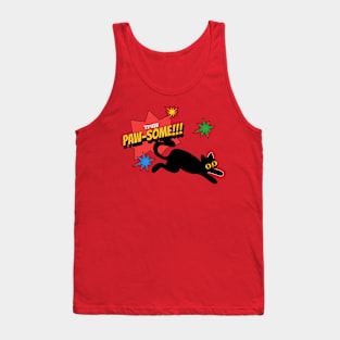 Funny Cat Pun Truly Paw-some!! Tank Top